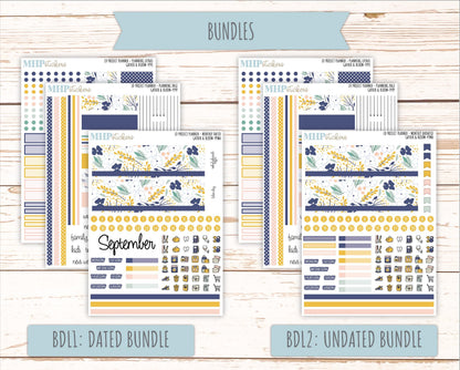 SEPTEMBER Stickers for LD 4-Column Planner (Formerly Project Planner) "Gather and Bloom" || PP