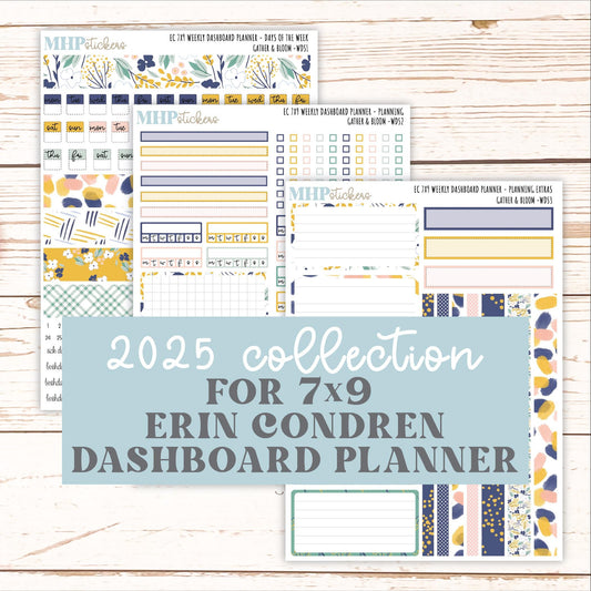 SEPTEMBER Weekly Dashboard Kit for 7x9 Erin Condren Planners. "Gather and Bloom" || ECWDS