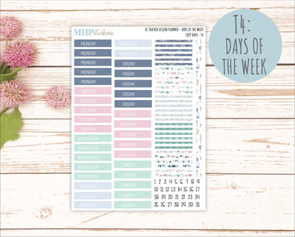 JANUARY Stickers for EC Teacher Lesson Planner. 2025 Collection "Cozy Days" || ECT