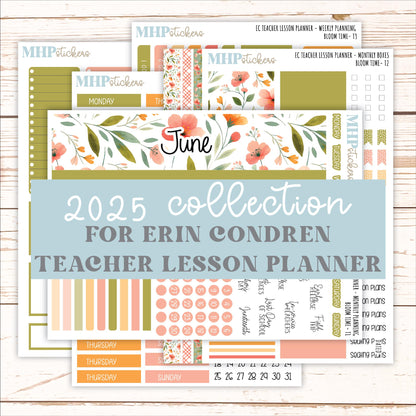 JUNE Stickers for EC Teacher Lesson Planner. 2025 Collection "Bloom Time" || ECT