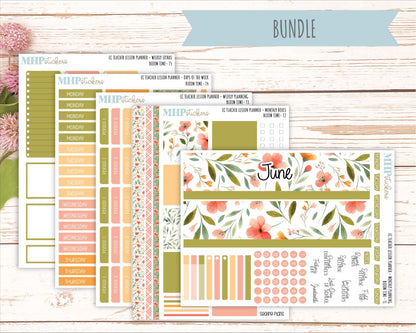 JUNE Stickers for EC Teacher Lesson Planner. 2025 Collection "Bloom Time" || ECT
