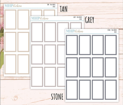 Full Box Stickers for 7x9 Planners. || B302