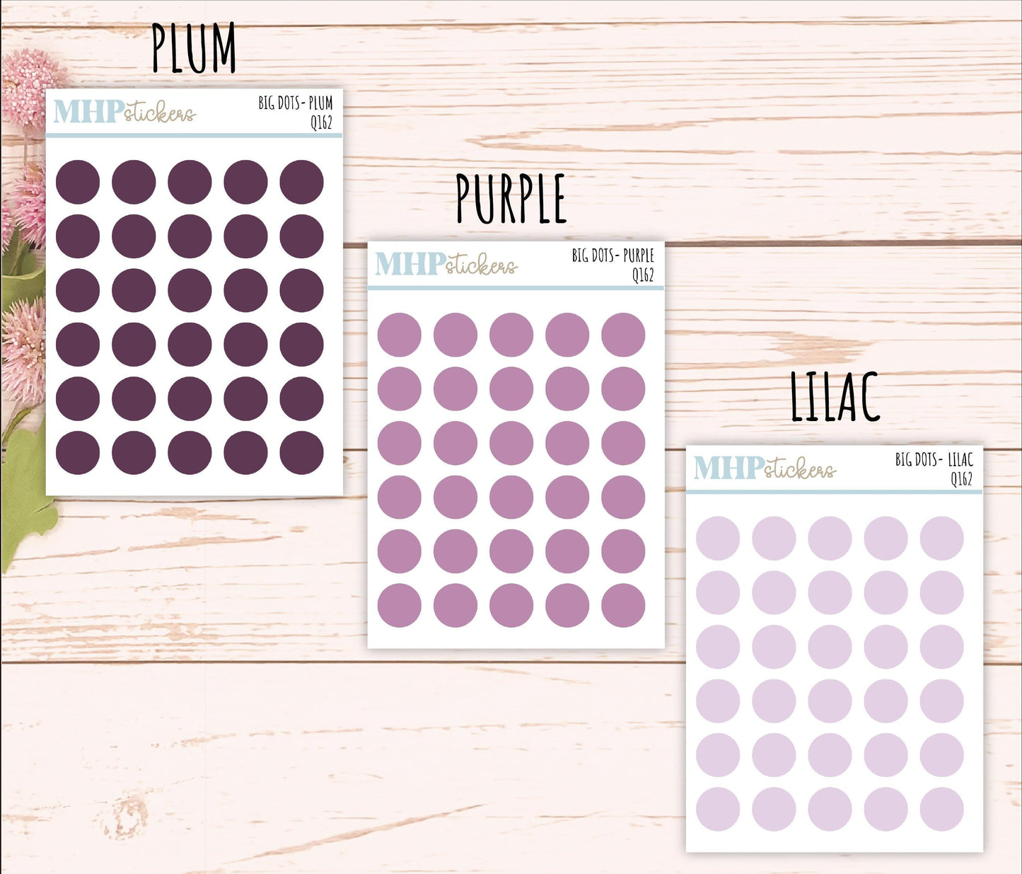 Big Dot Color Stickers for Planners and Bullet Journals || Q162