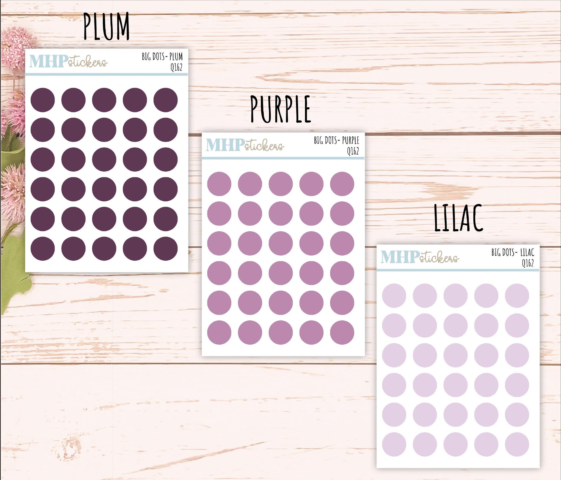 Big Dot Color Stickers for Planners and Bullet Journals || Q162