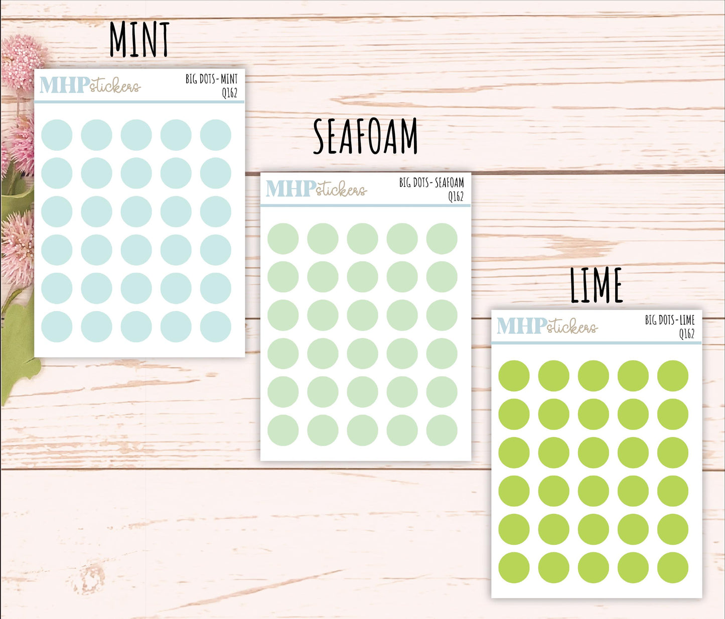 Big Dot Color Stickers for Planners and Bullet Journals || Q162