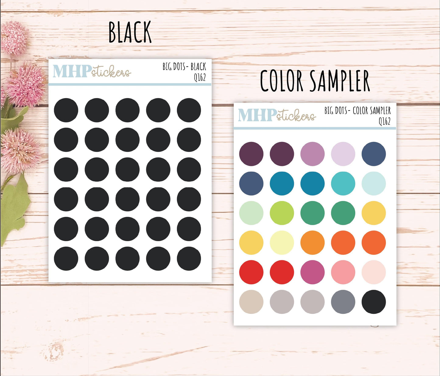 Big Dot Color Stickers for Planners and Bullet Journals || Q162