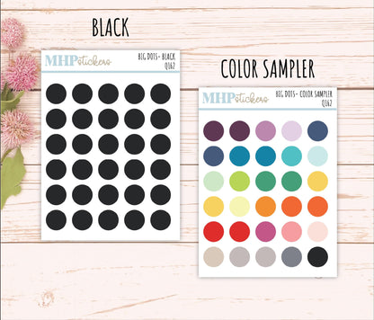 Big Dot Color Stickers for Planners and Bullet Journals || Q162