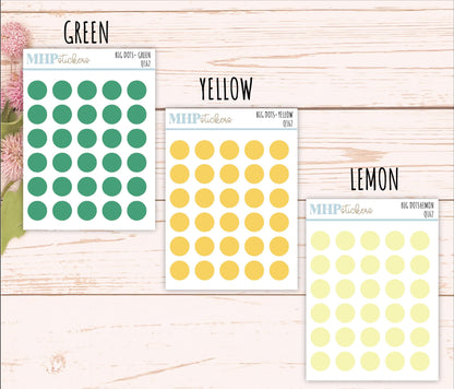 Big Dot Color Stickers for Planners and Bullet Journals || Q162