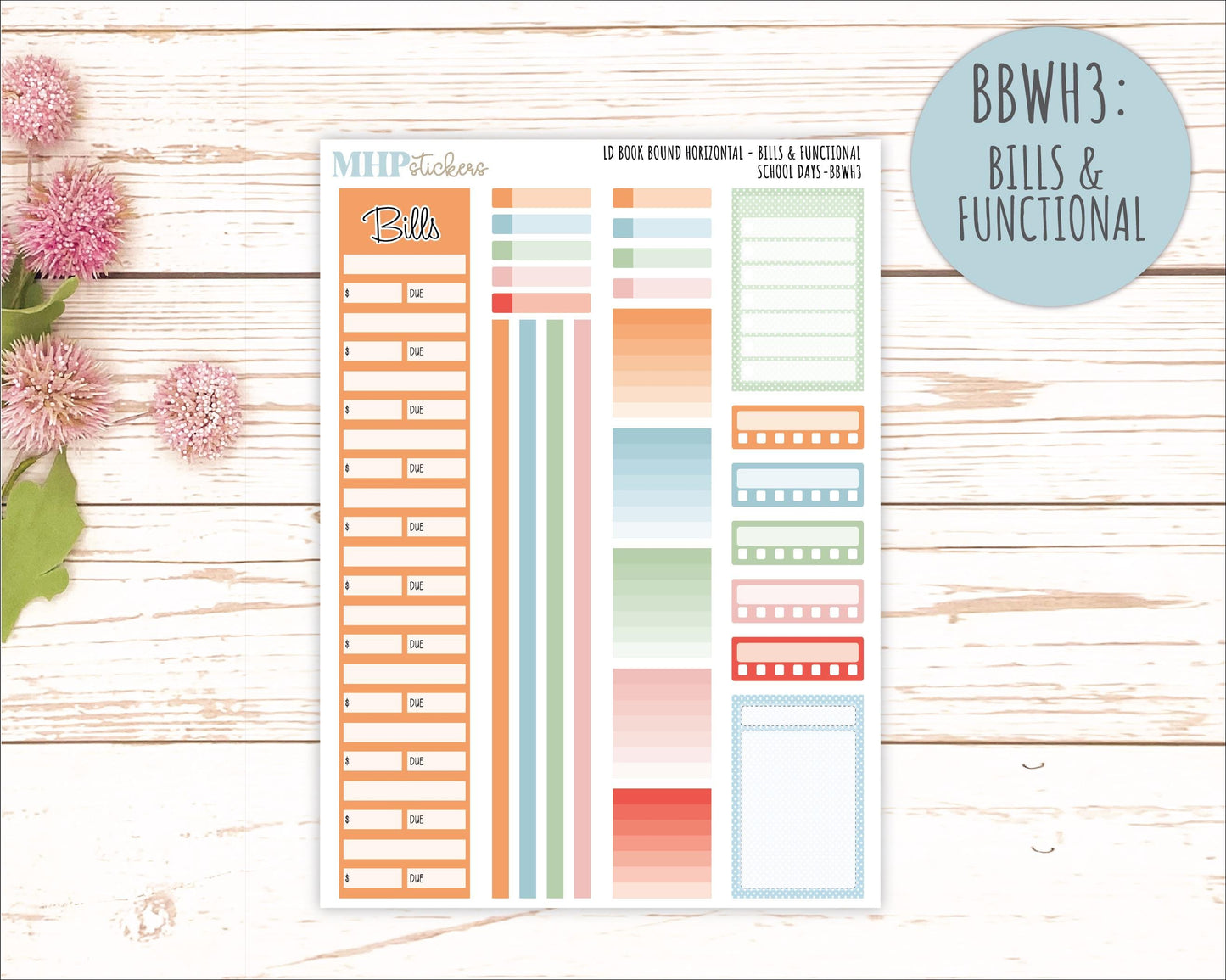 SEPTEMBER 2025 Stickers for Laurel Denise Book Bound Planner (Amanda's Collab). "School Days" || BB