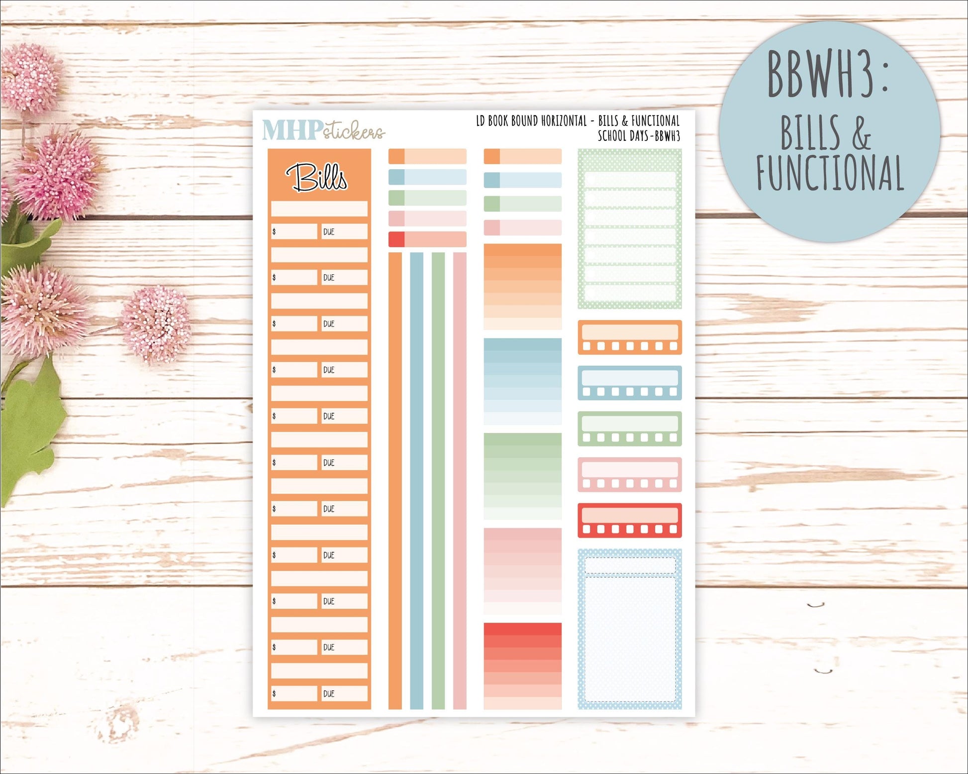 SEPTEMBER 2025 Stickers for Laurel Denise Book Bound Planner (Amanda's Collab). "School Days" || BB