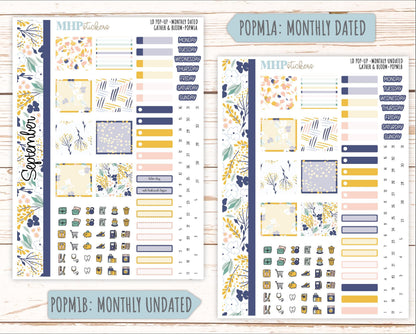 September 2025 Stickers for Laurel Denise POP-UP Planner. "Gather and Bloom" || POP