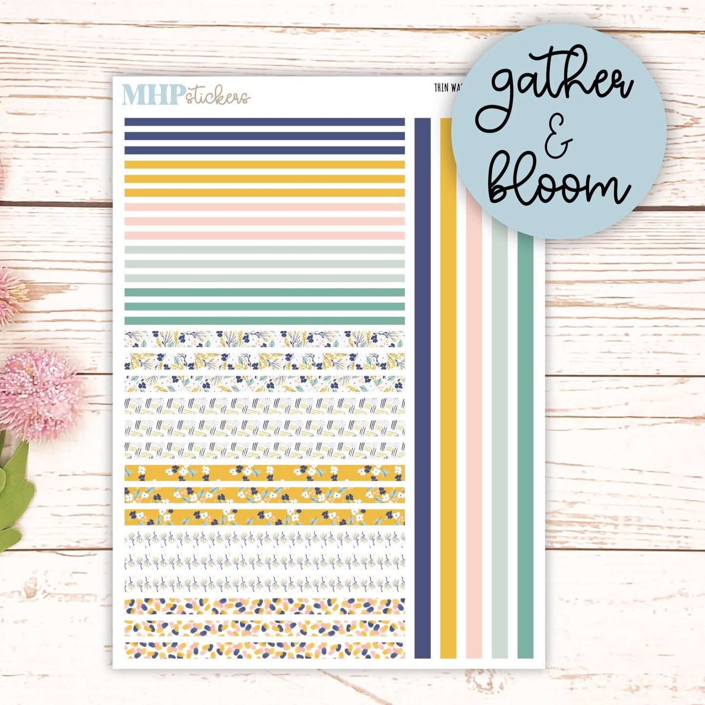 Thin Washi for Laurel Denise Planners. Planner Stickers JSEPTEMEBR '25 || LD406