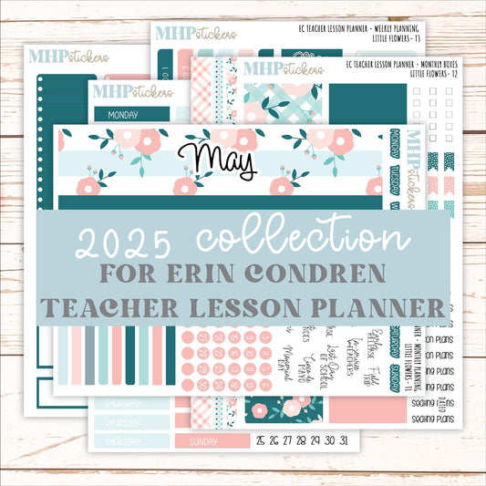 MAY Stickers for EC Teacher Lesson Planner. 2025 Collection "Little Flowers" || ECT