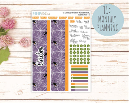 OCTOBER Stickers for EC Teacher Lesson Planner. 2025 Collection "Hello Halloween" || ECT