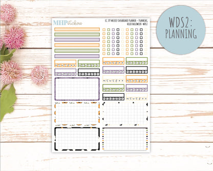 OCTOBER Weekly Dashboard Kit for 7x9 Erin Condren Planners. "Hello Halloween" || ECWDS