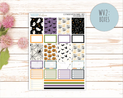 OCTOBER Weekly Vertical Kits for 7x9 Erin Condren Planners. "Hello Halloween" || ECWV