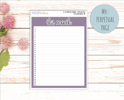 OCTOBER MONTHLY Kit for 7x9 Erin Condren Planners. 2025 Collection "Hello Halloween" || ECM