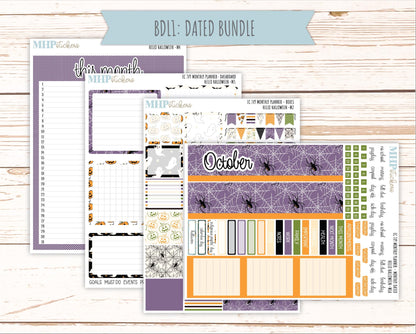 OCTOBER MONTHLY Kit for 7x9 Erin Condren Planners. 2025 Collection "Hello Halloween" || ECM
