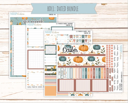 OCTOBER MONTHLY Kit for 7x9 Erin Condren Planners. 2025 Collection "Pumpkins" || ECM