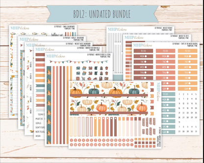 OCTOBER 2025 Stickers for Laurel Denise Portrait Planners. "Pumpkins || PT