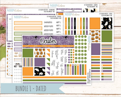 OCTOBER Stickers for Laurel Denise Teacher Planners. "Hello Halloween" || TC