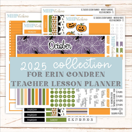 OCTOBER Stickers for EC Teacher Lesson Planner. 2025 Collection "Hello Halloween" || ECT