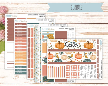 OCTOBER Stickers for EC Teacher Lesson Planner. 2025 Collection "Pumpkins" || ECT