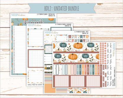 OCTOBER MONTHLY Kit for 7x9 Erin Condren Planners. 2025 Collection "Pumpkins" || ECM
