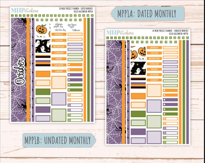 OCTOBER 2025 Stickers for LD Mini 4-Column Planner (Formerly Mini Project Planner) "Hello Halloween" || MPP