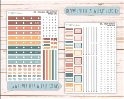 OCTOBER 2025 Stickers for Original Size Horizontal & Vertical Laurel Denise Planners. "Pumpkins" || OG