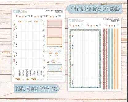 OCTOBER 2025 Stickers for Laurel Denise Portrait Planners. "Pumpkins || PT