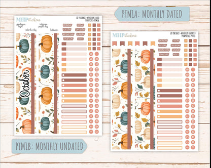 OCTOBER 2025 Stickers for Laurel Denise Portrait Planners. "Pumpkins || PT