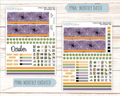 OCTOBER Stickers for LD 4-Column Planner (Formerly Project Planner) "Hello Halloween" || PP