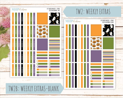 OCTOBER Stickers for Laurel Denise Teacher Planners. "Hello Halloween" || TC