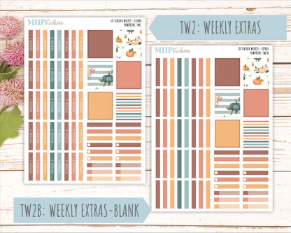 OCTOBER Stickers for Laurel Denise Teacher Planners. "Pumpkins" || TC