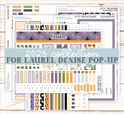 October 2025 Stickers for Laurel Denise POP-UP Planner. "Hello Halloween" || POP
