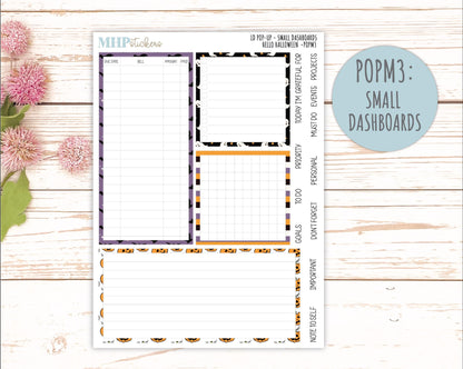 October 2025 Stickers for Laurel Denise POP-UP Planner. "Hello Halloween" || POP