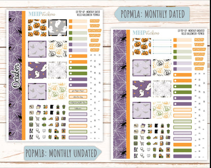 October 2025 Stickers for Laurel Denise POP-UP Planner. "Hello Halloween" || POP