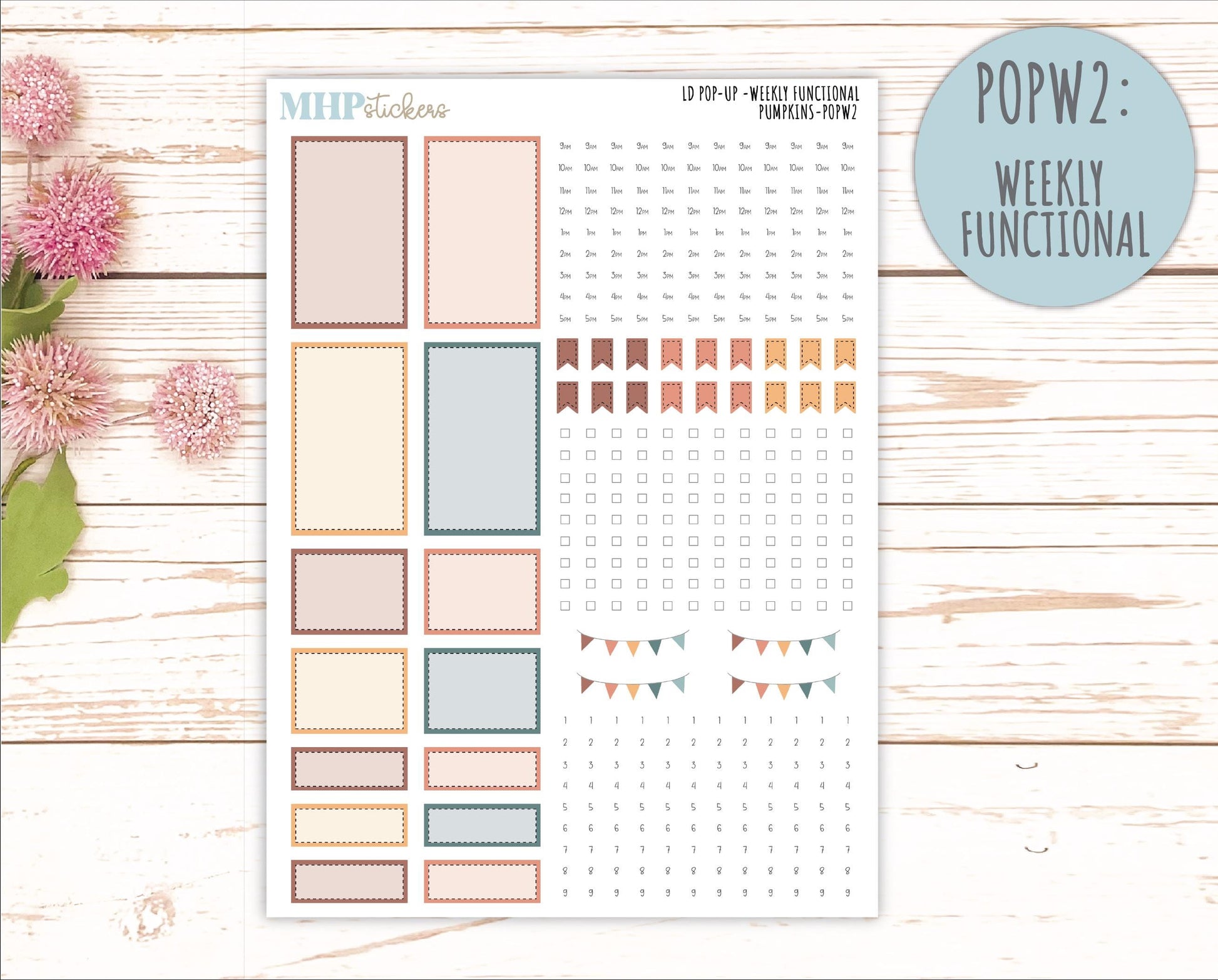 October 2025 Stickers for Laurel Denise POP-UP Planner. "Pumpkins" || POP