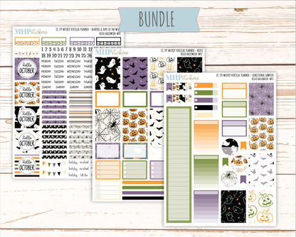 OCTOBER Weekly Vertical Kits for 7x9 Erin Condren Planners. "Hello Halloween" || ECWV