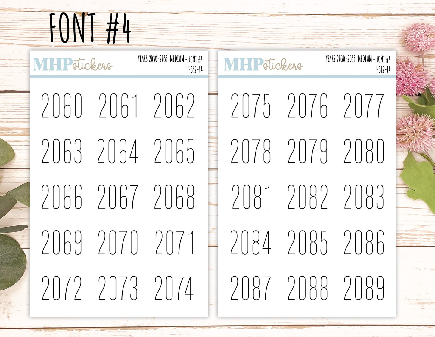 2060 - 2089 Years Stickers Size Medium. Timeline Stickers. || H592