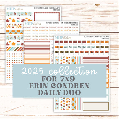 NOVEMBER Daily Duo Sticker Kit for 7x9 Erin Condren Planners. "Thankful" || ECDD