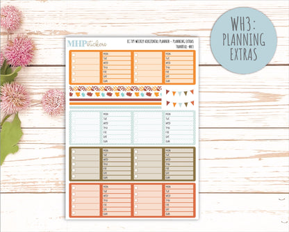 NOVEMBER Weekly Horizontal Planning Kit for 7x9 Erin Condren Planners. "Thankful" || ECWH