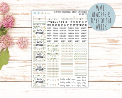 NOVEMBER Weekly Vertical Kits for 7x9 Erin Condren Planners. "Wild Boho" || ECWV