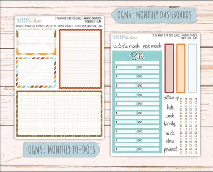 NOVEMBER 2025 Stickers for Large-size Horizontal & Vertical Laurel Denise Planners. (Formerly Original Size) "Thankful" || OG