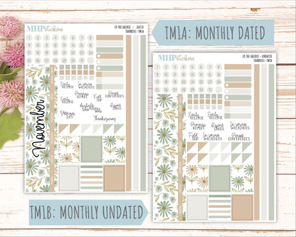NOVEMBER Stickers for The Valerie Laurel Denise Planner (Formerly Teacher Planner) "Wild Boho" || TC