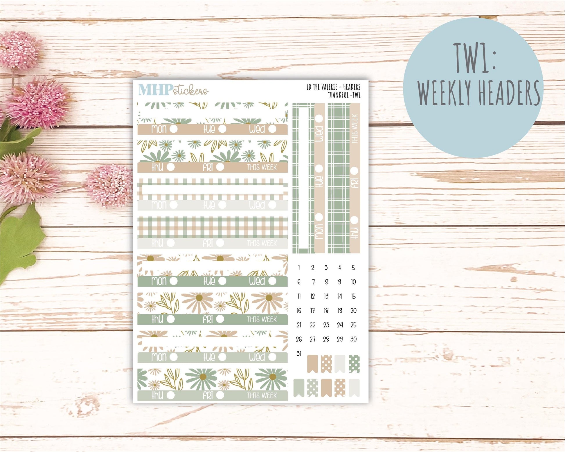 NOVEMBER Stickers for The Valerie Laurel Denise Planner (Formerly Teacher Planner) "Wild Boho" || TC