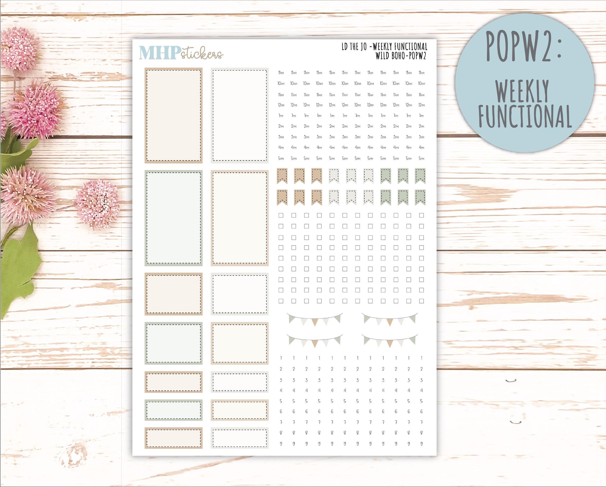 NOVEMBER 2025 Stickers for The Jo Laurel Denise Planner (Formerly Pop-Up Planner) "Wild Boho" || POP