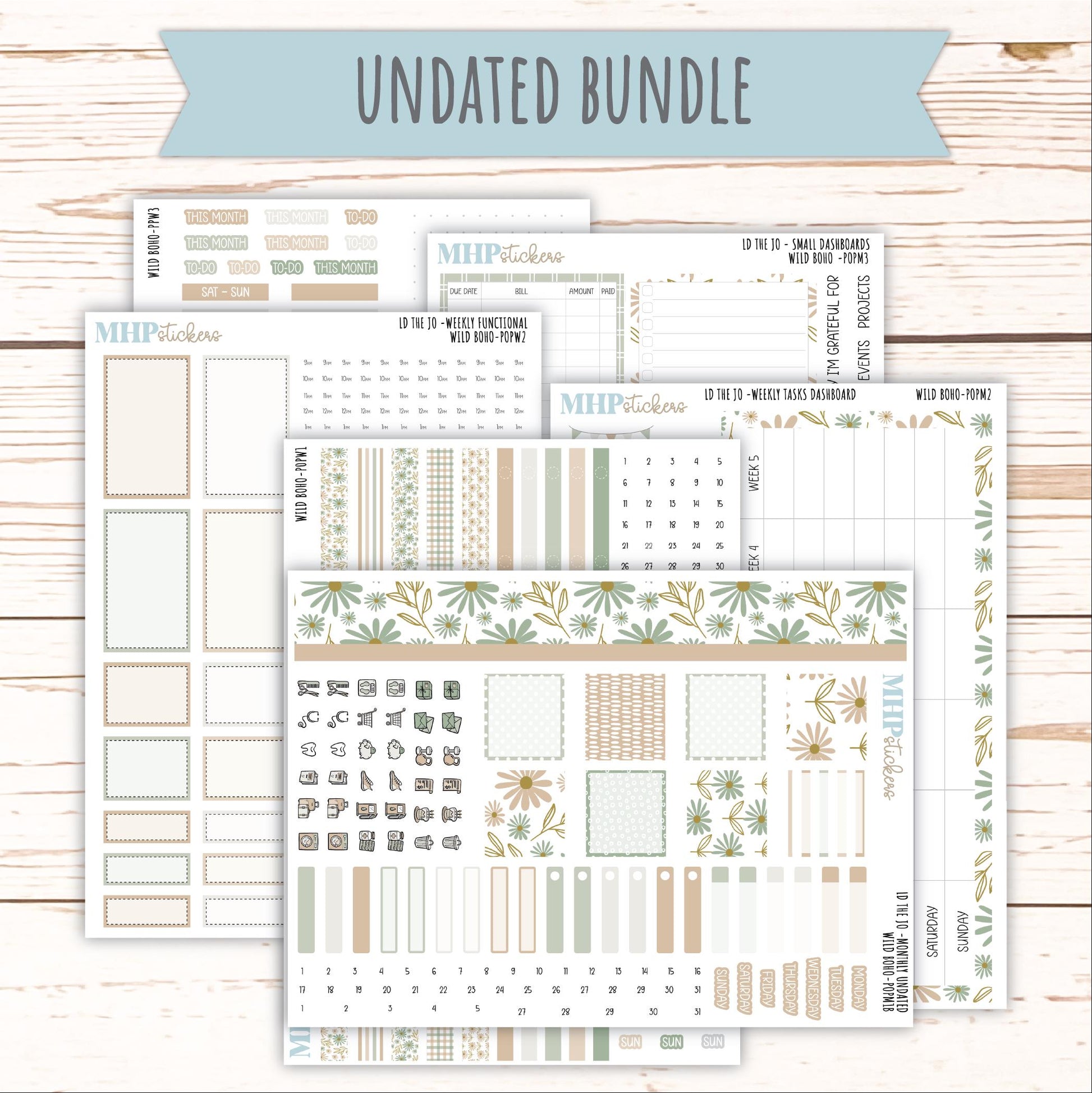 NOVEMBER 2025 Stickers for The Jo Laurel Denise Planner (Formerly Pop-Up Planner) "Wild Boho" || POP