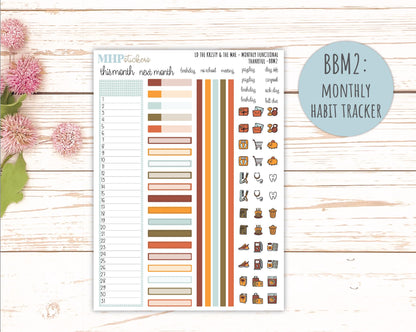 NOVEMBER 2025 Stickers for The Mae & The Kristy Laurel Denise Planners ( Formerly Book Bound Planner) "Thankful" || BB